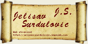 Jelisav Surdulović vizit kartica